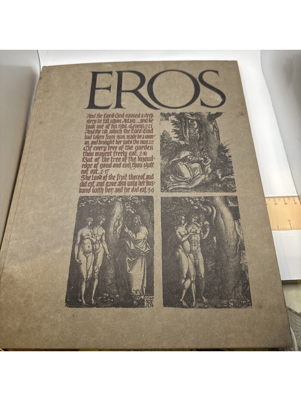 1962 EROS HARDCOVER BOOK 11"x 13" WINTER VOLUME 1 # 4 *SEX & LOVE IN THE BIBLE*